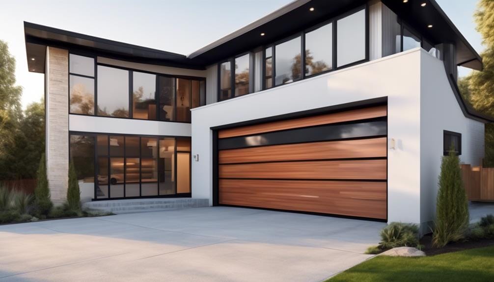 elegant glass panel garage doors